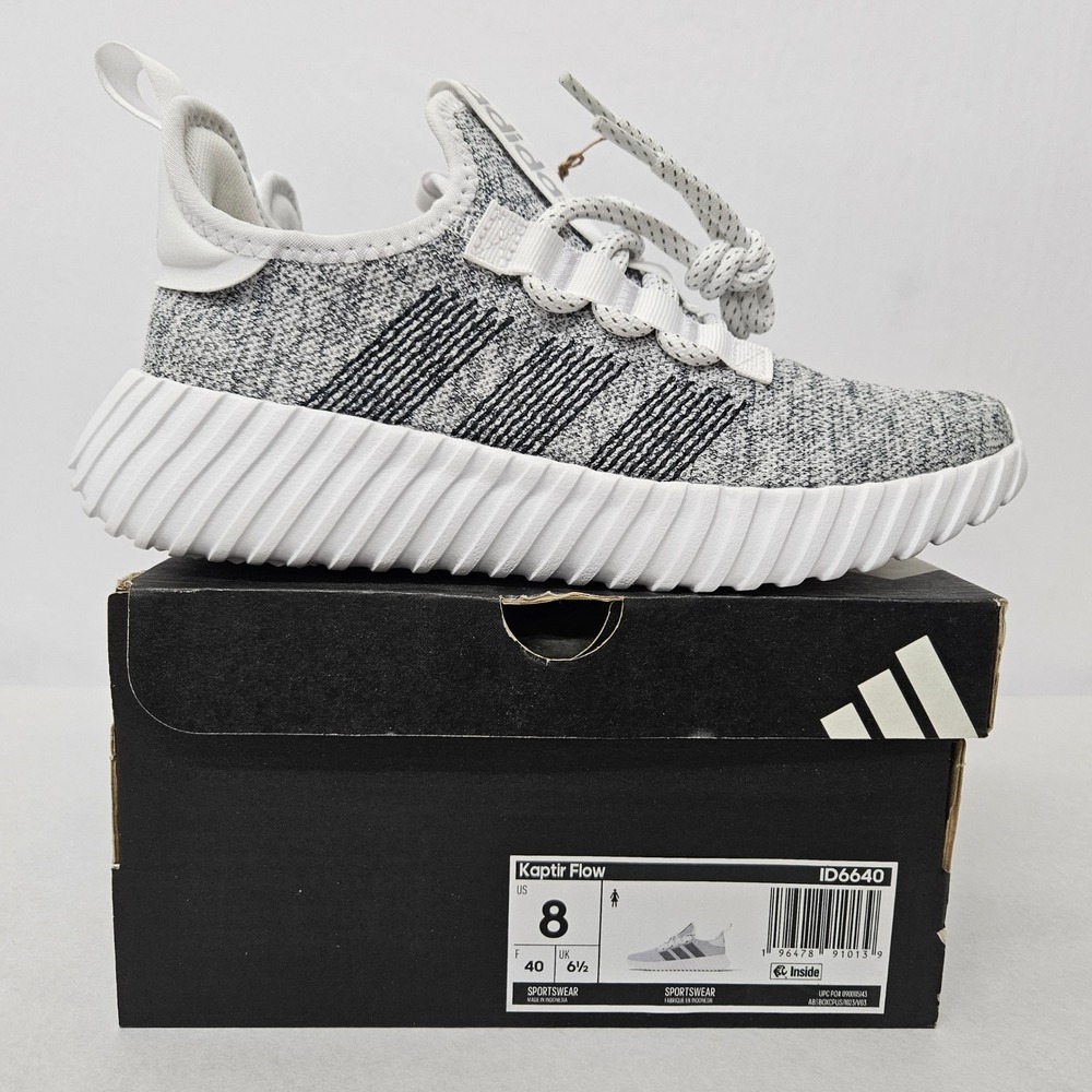 Adidas Women's Kaptir Flow Running Shoes ID6640 Gray White Sz 8 - Picture 3 of 11